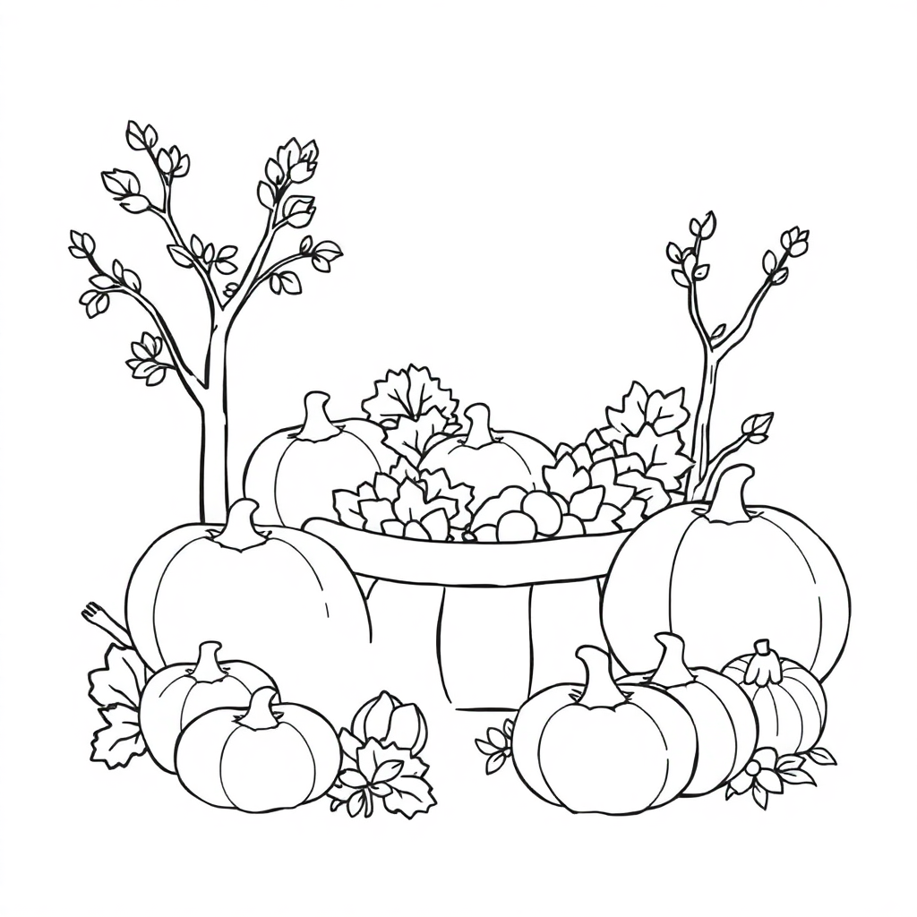 Autumn Harvest Coloring Page