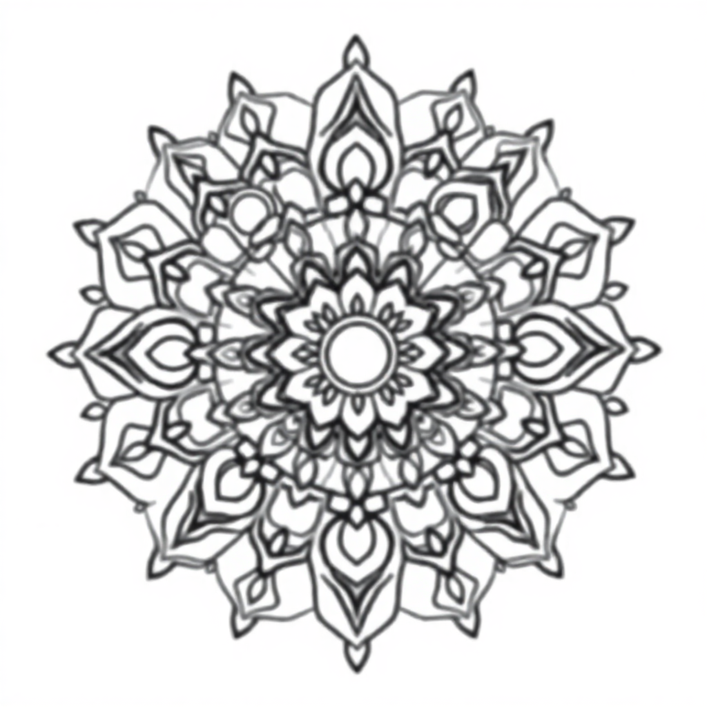 Baby Bohemian Mandala Coloring Page
