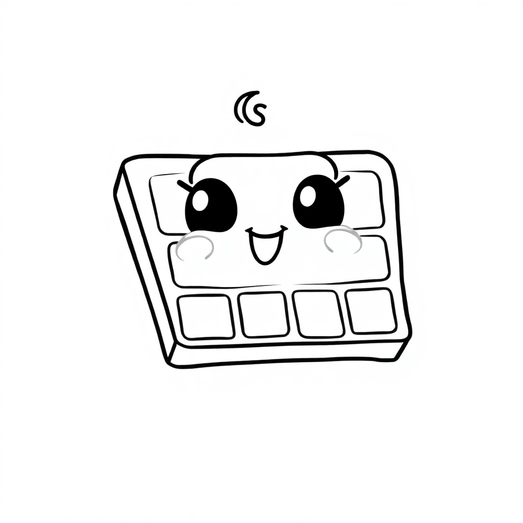 Baby Chocolate Bar Coloring Page