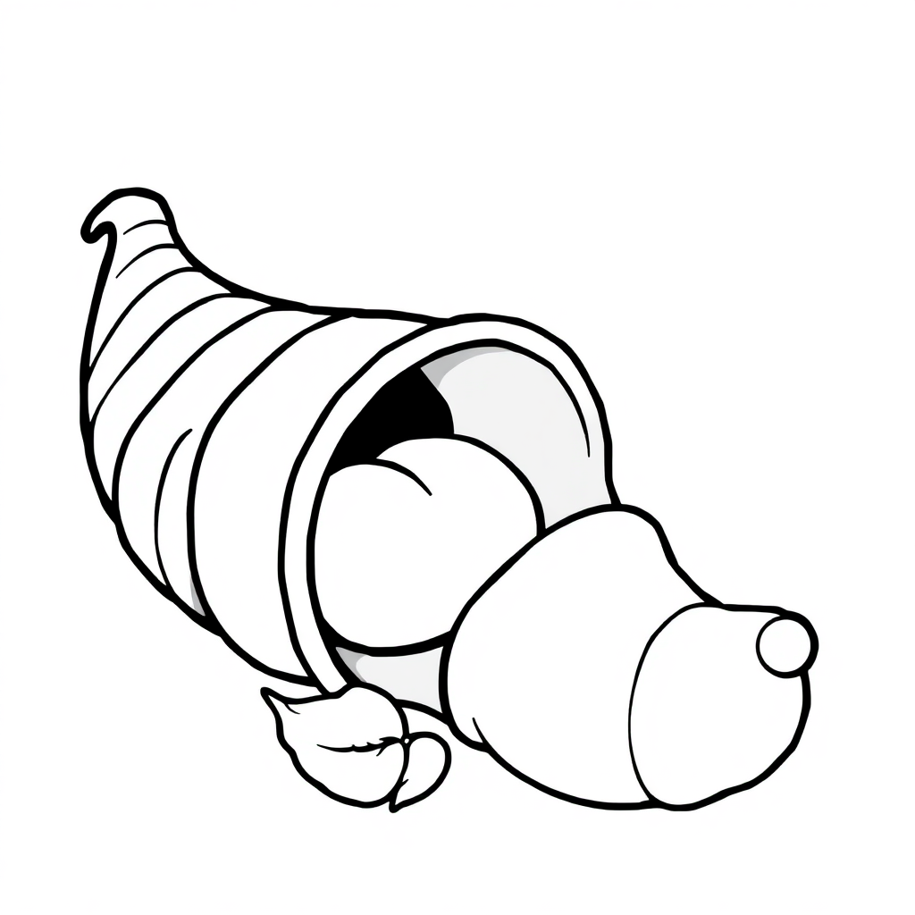 Baby Cornucopia Coloring Page
