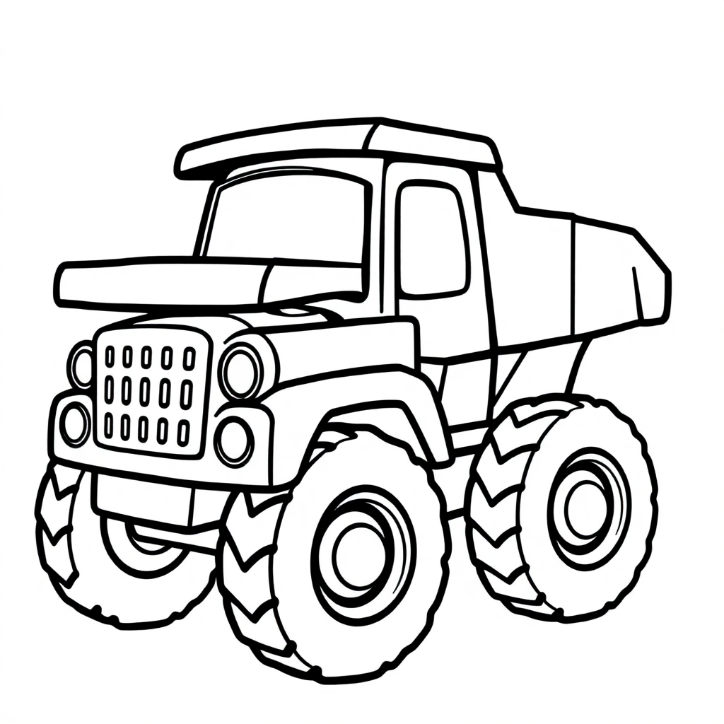 Baby Dump Truck Coloring Page