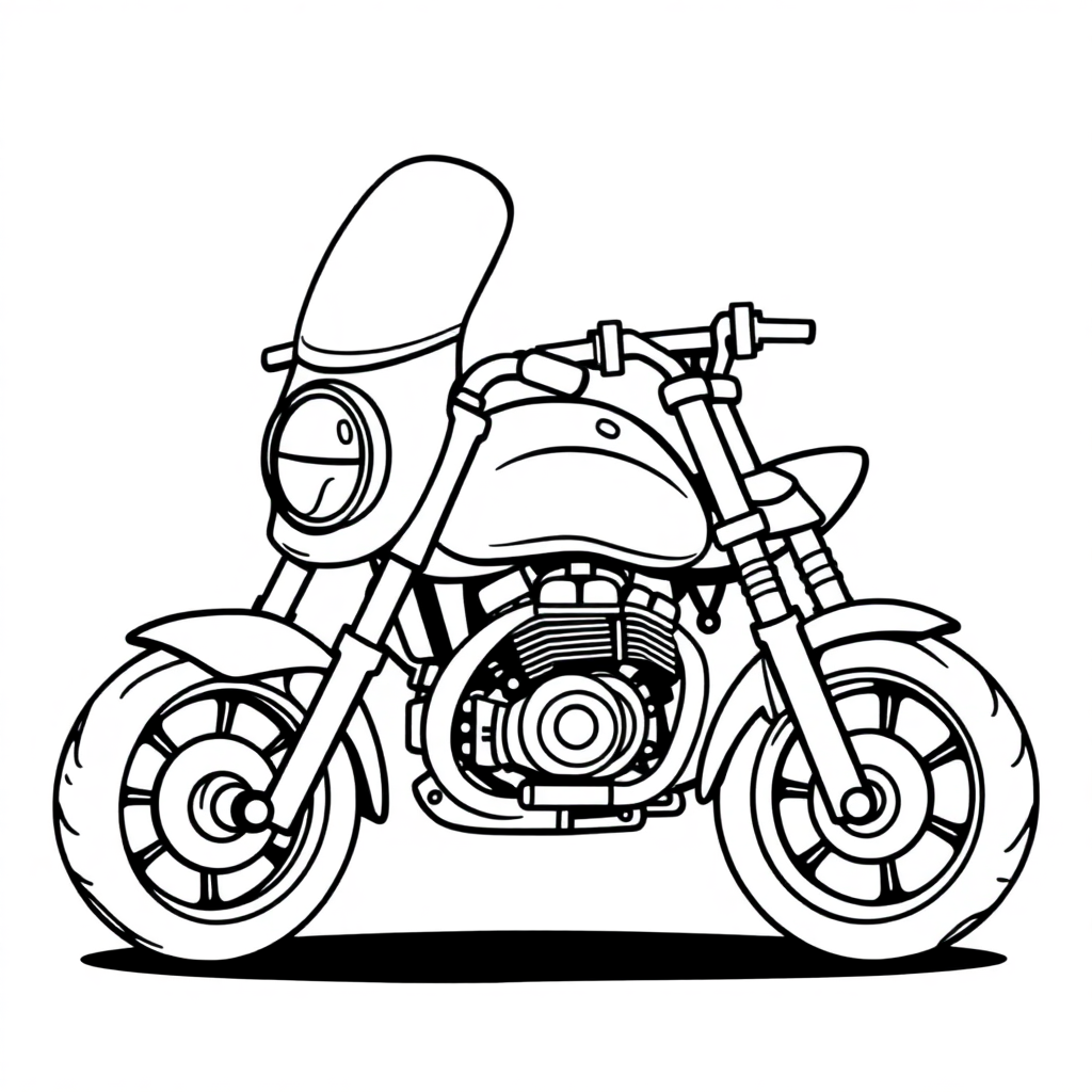 Baby Motorcycle Coloring Page