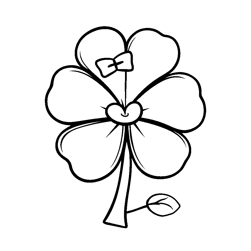 Baby St Patricks Shamrock Coloring Page