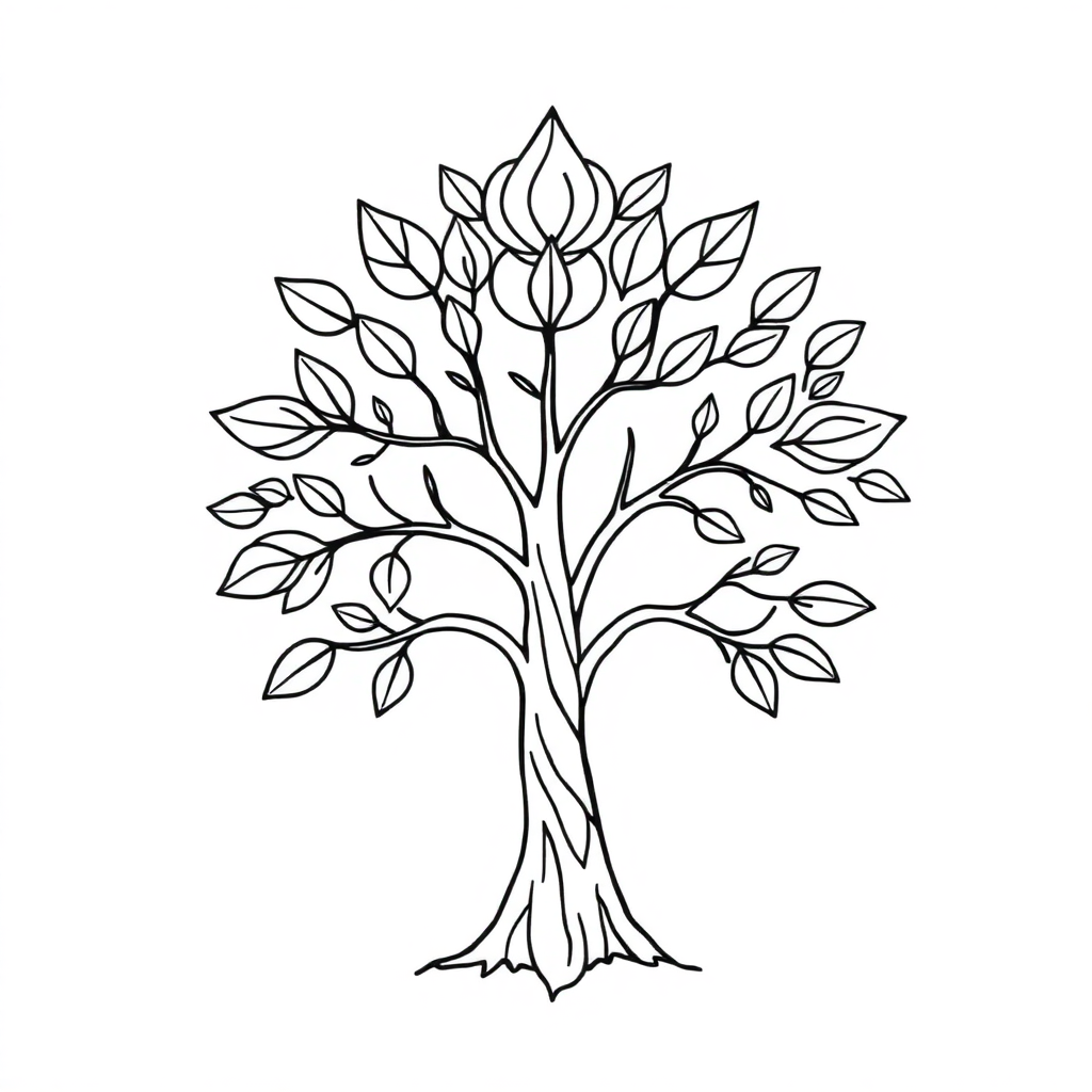 Baby Tree Of Life Mandala Coloring Page