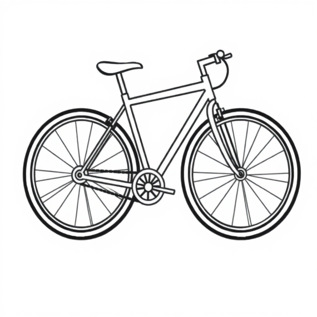 Bicycle Coloring Page