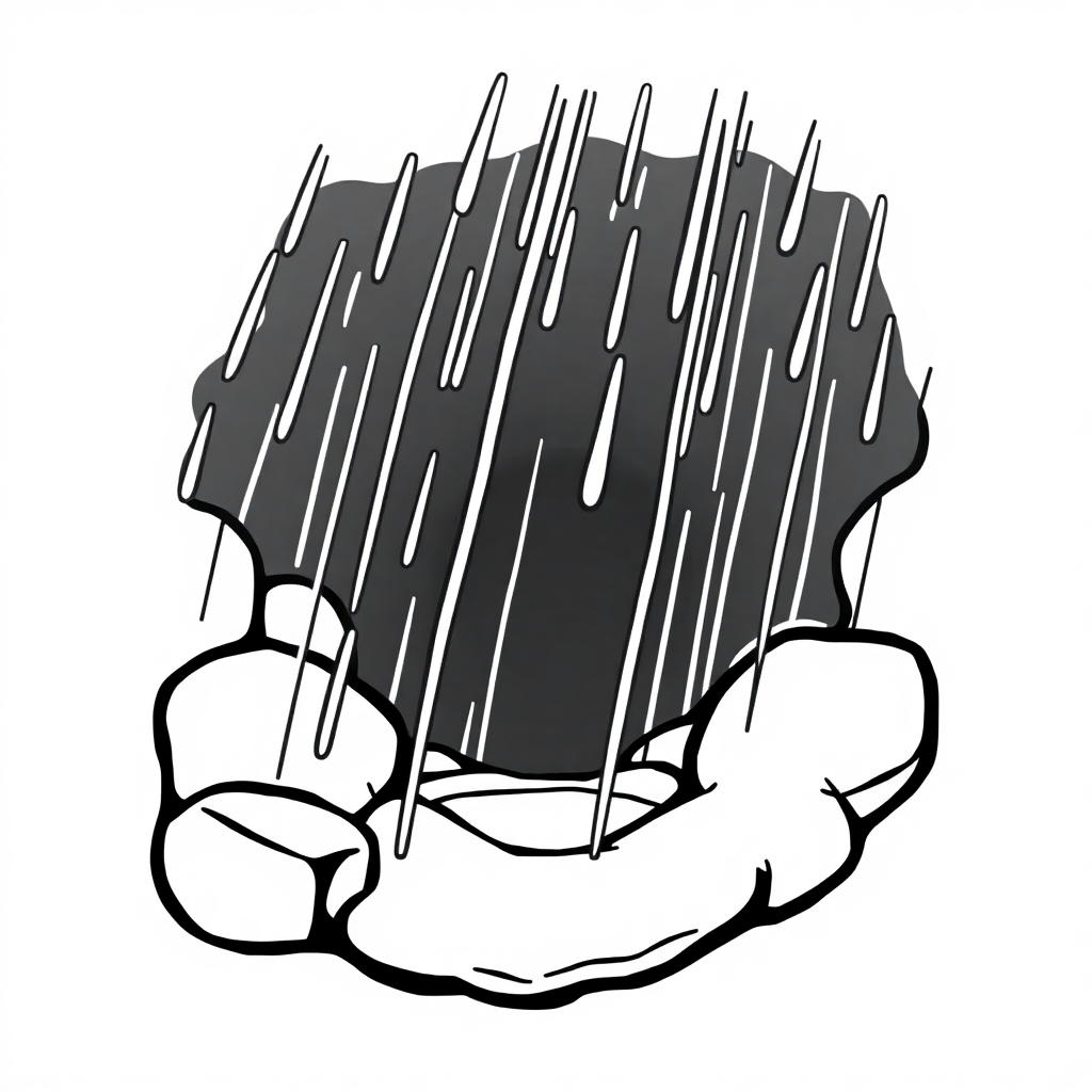 Black Hole In Rain Coloring Page