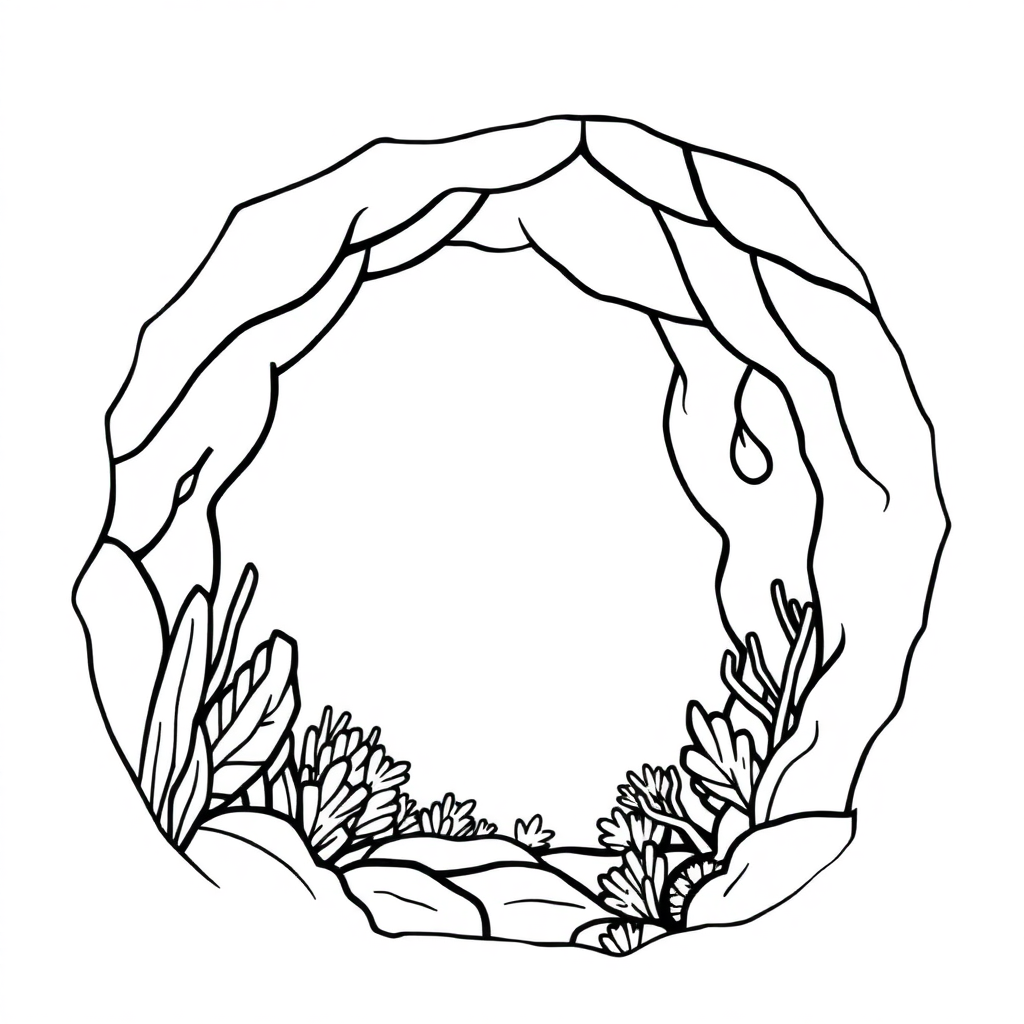 Black Hole Underwater Coloring Page