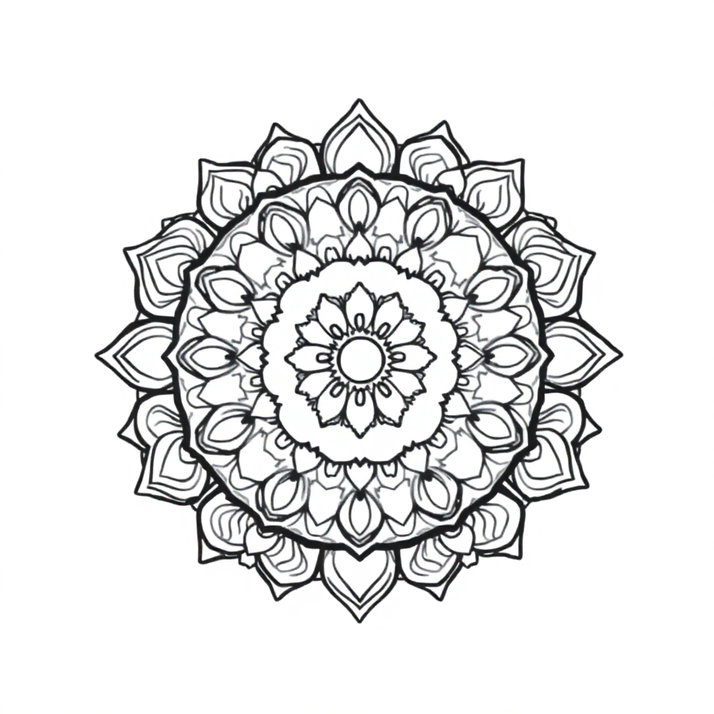 Bohemian Mandala Coloring Page