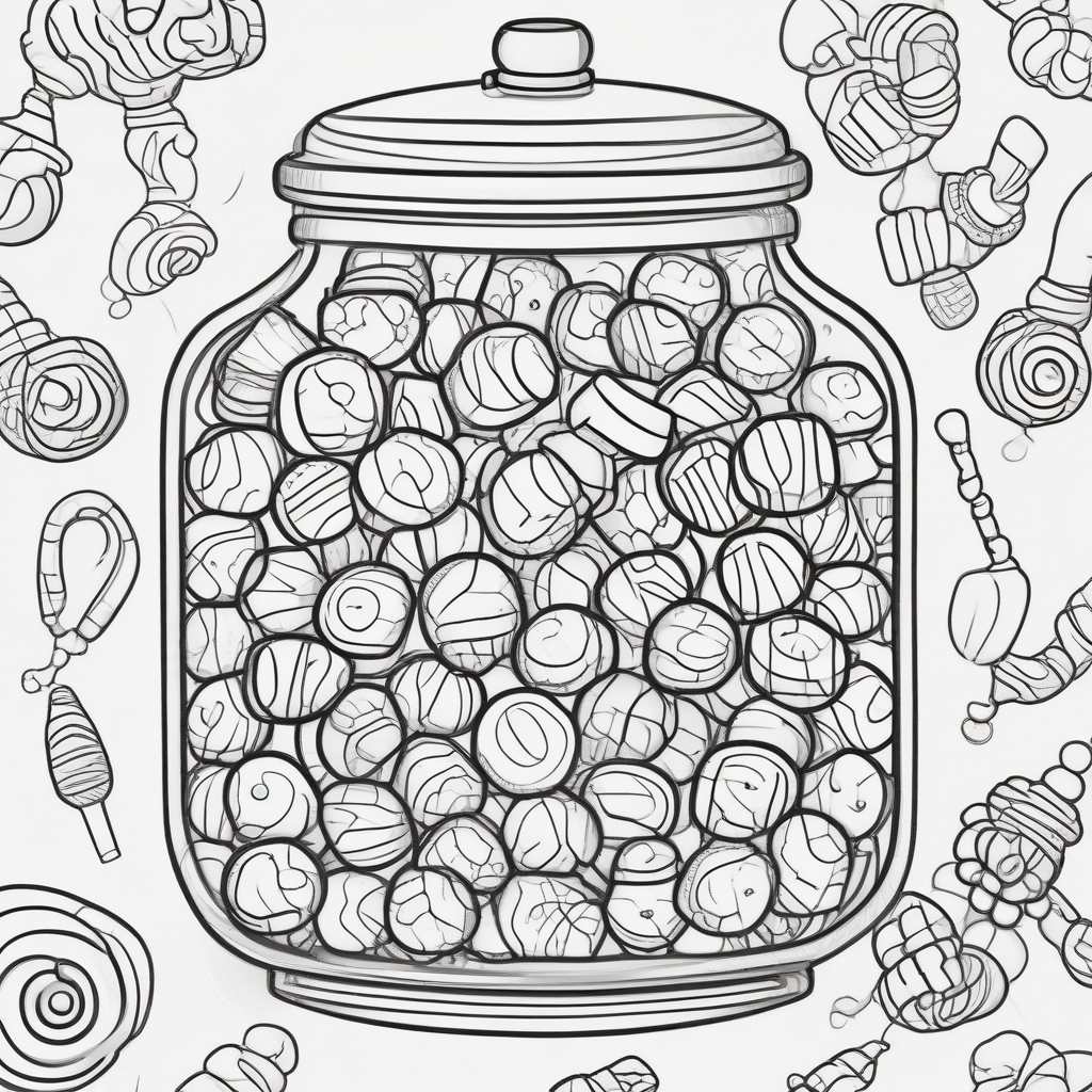 Candy Jar Coloring Page