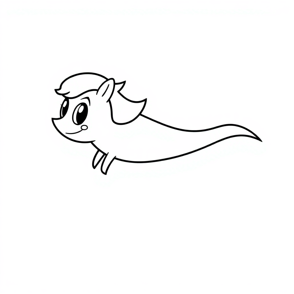 Cartoon Comet With Tail Coloring Page