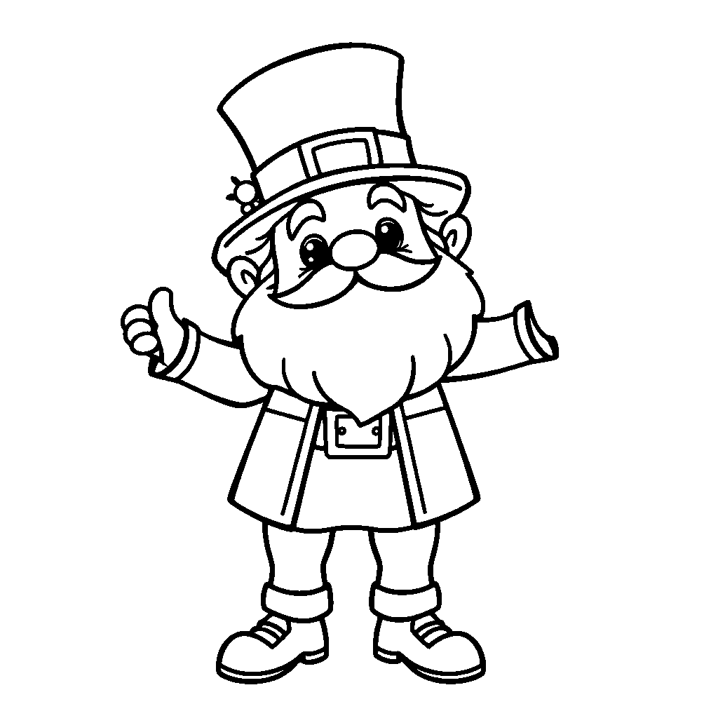 Cartoon Leprechaun Coloring Page