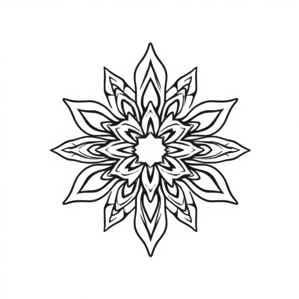 Cartoon Star Mandala Coloring Page
