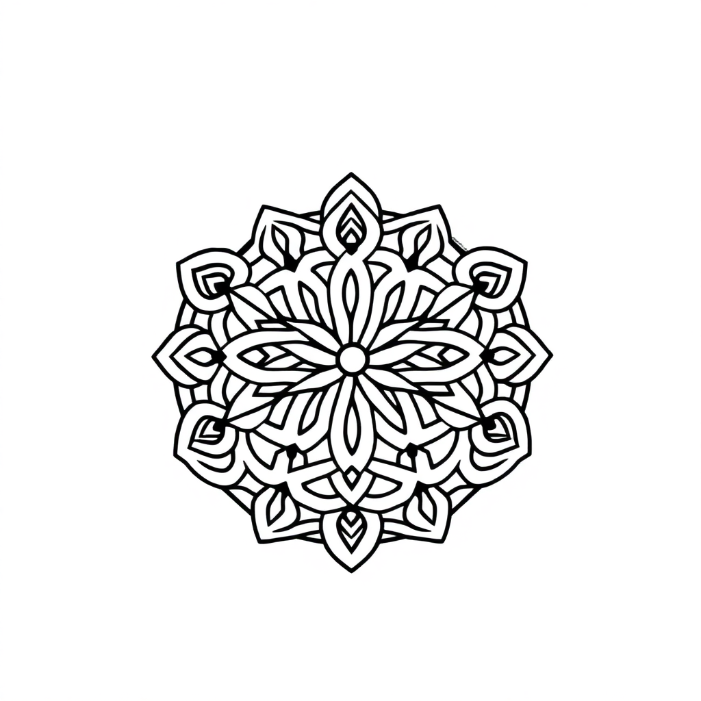 Printable Celtic Knot Mandala At Night Coloring Page