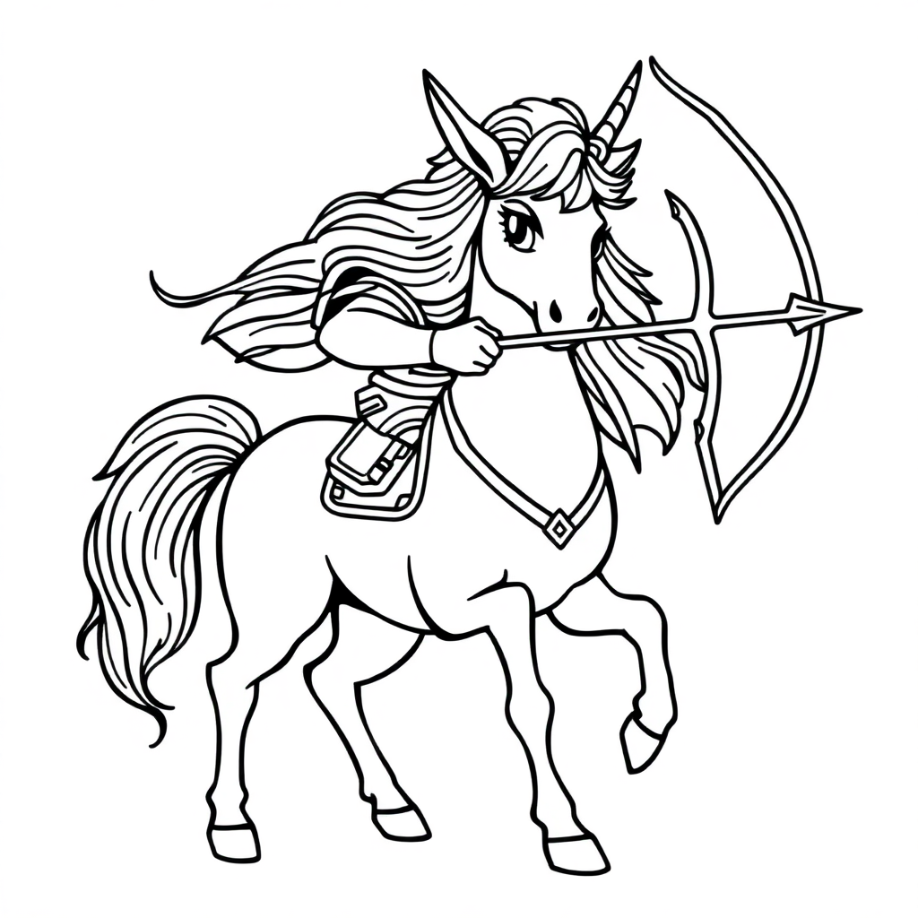 Centaur Archer Coloring Page