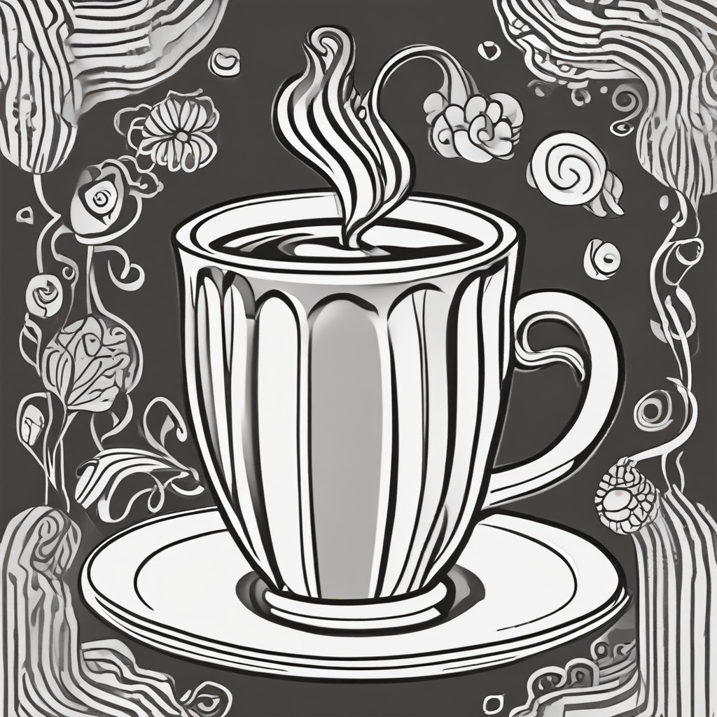 Coffee Cup Coloring Page