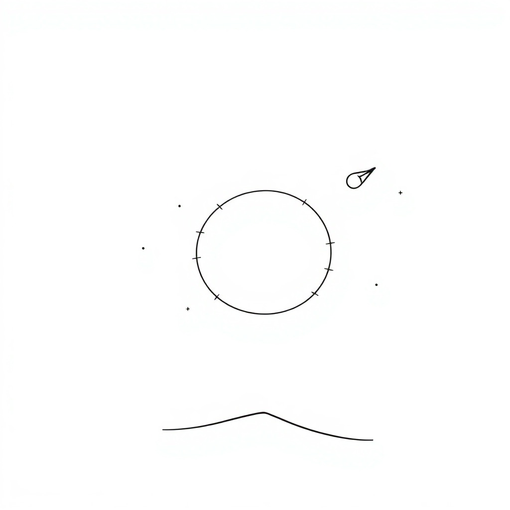 Comet With Tail At Sunset Coloring Page