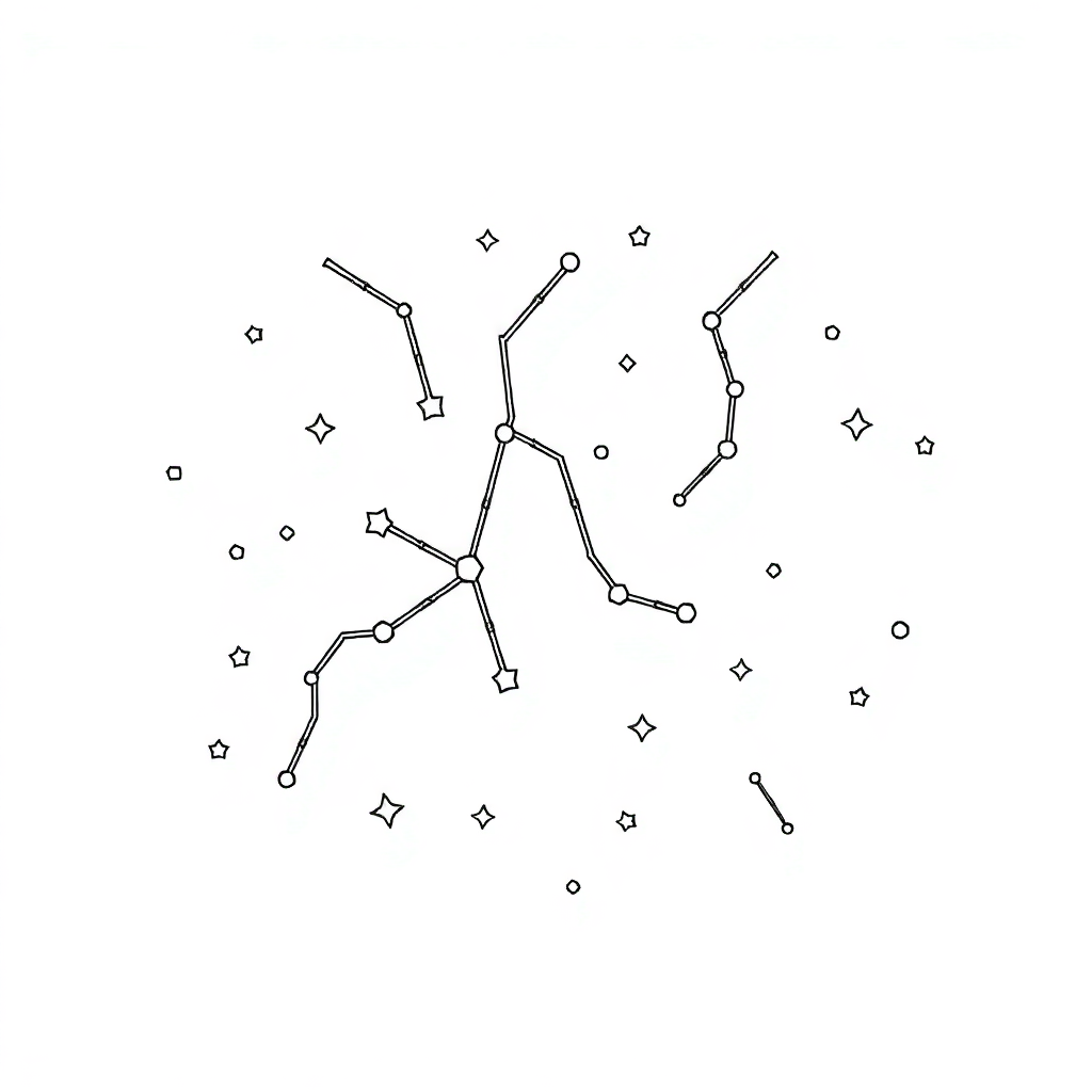 Constellation Pattern Coloring Page
