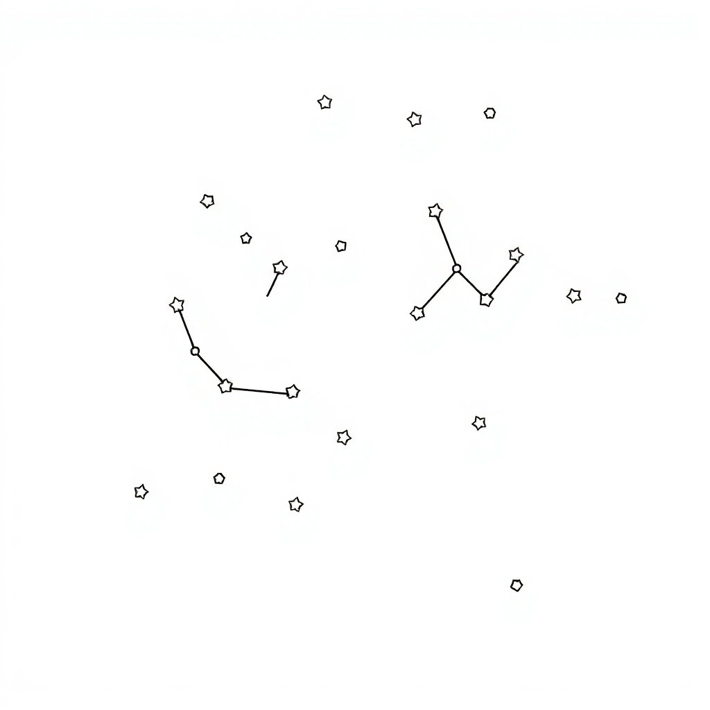 Constellation Pattern At Night Coloring Page