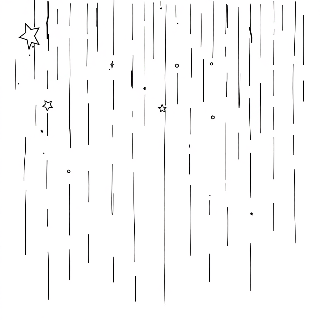 Constellation Pattern In Rain Coloring Page