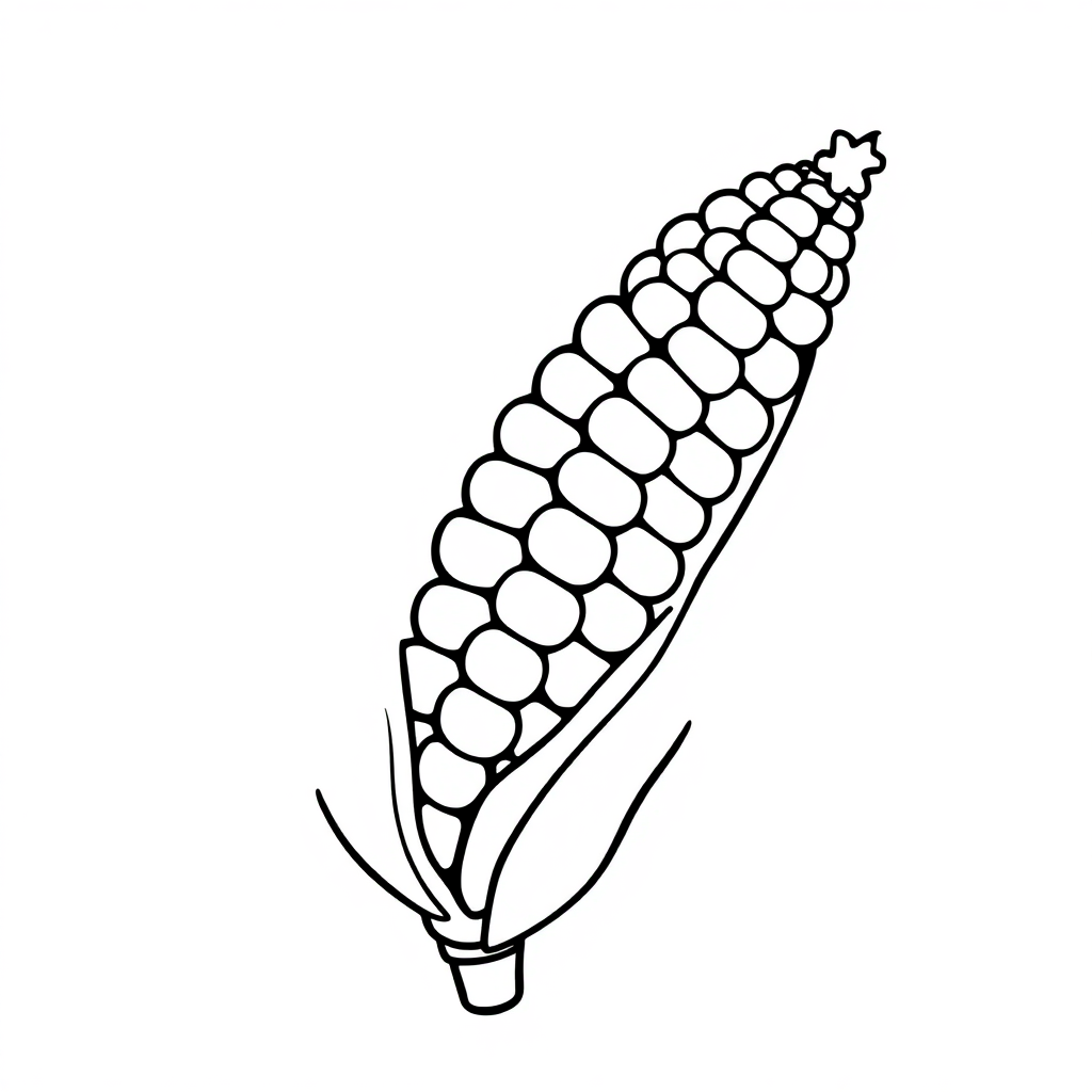 Corn On Cob Coloring Page