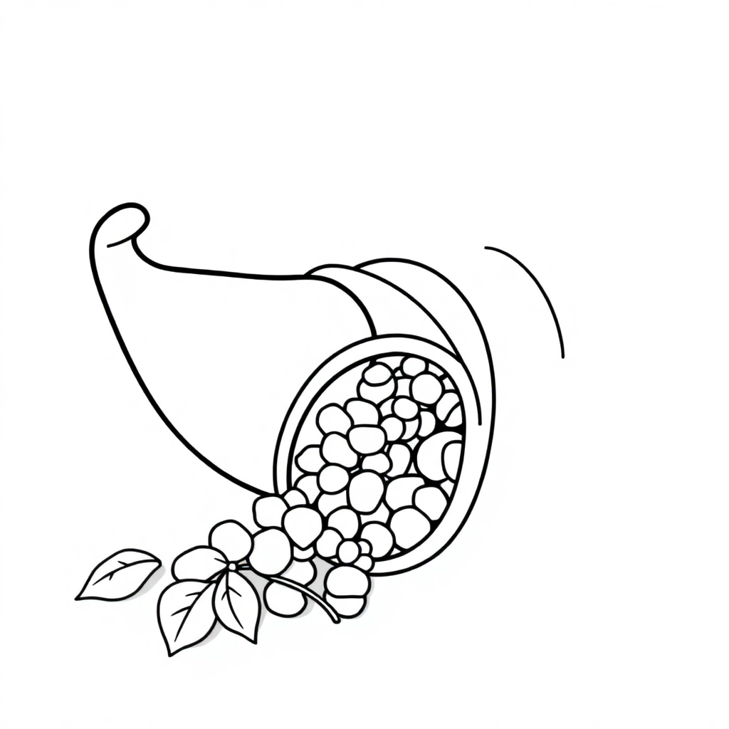 Cornucopia Coloring Page