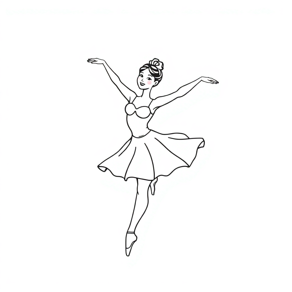 Dancer Ballet Coloring Page