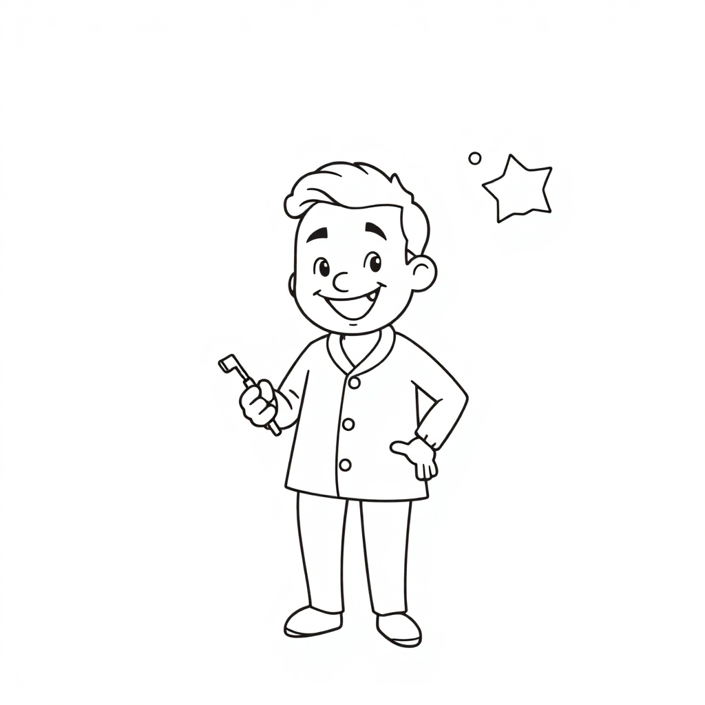 Dentist In Space Coloring Page