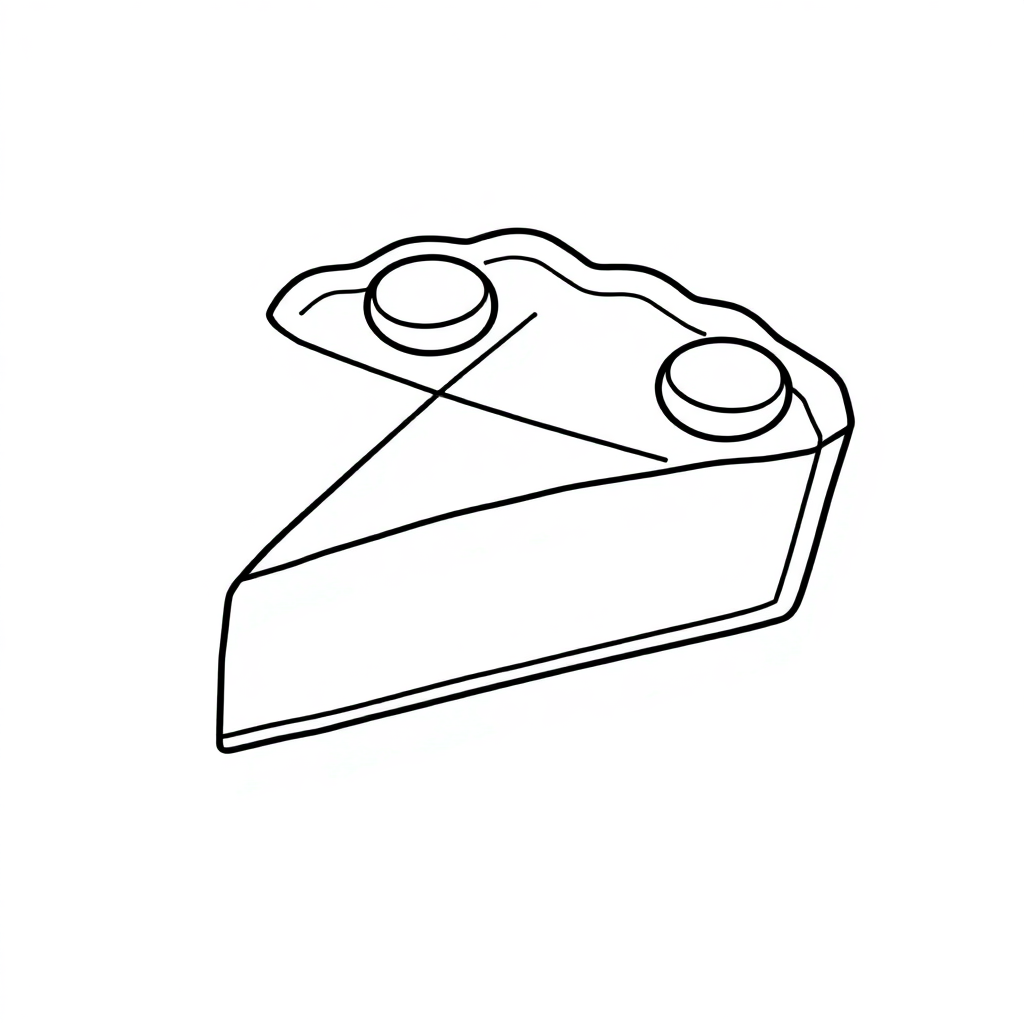 Detailed Pie Slice Coloring Page