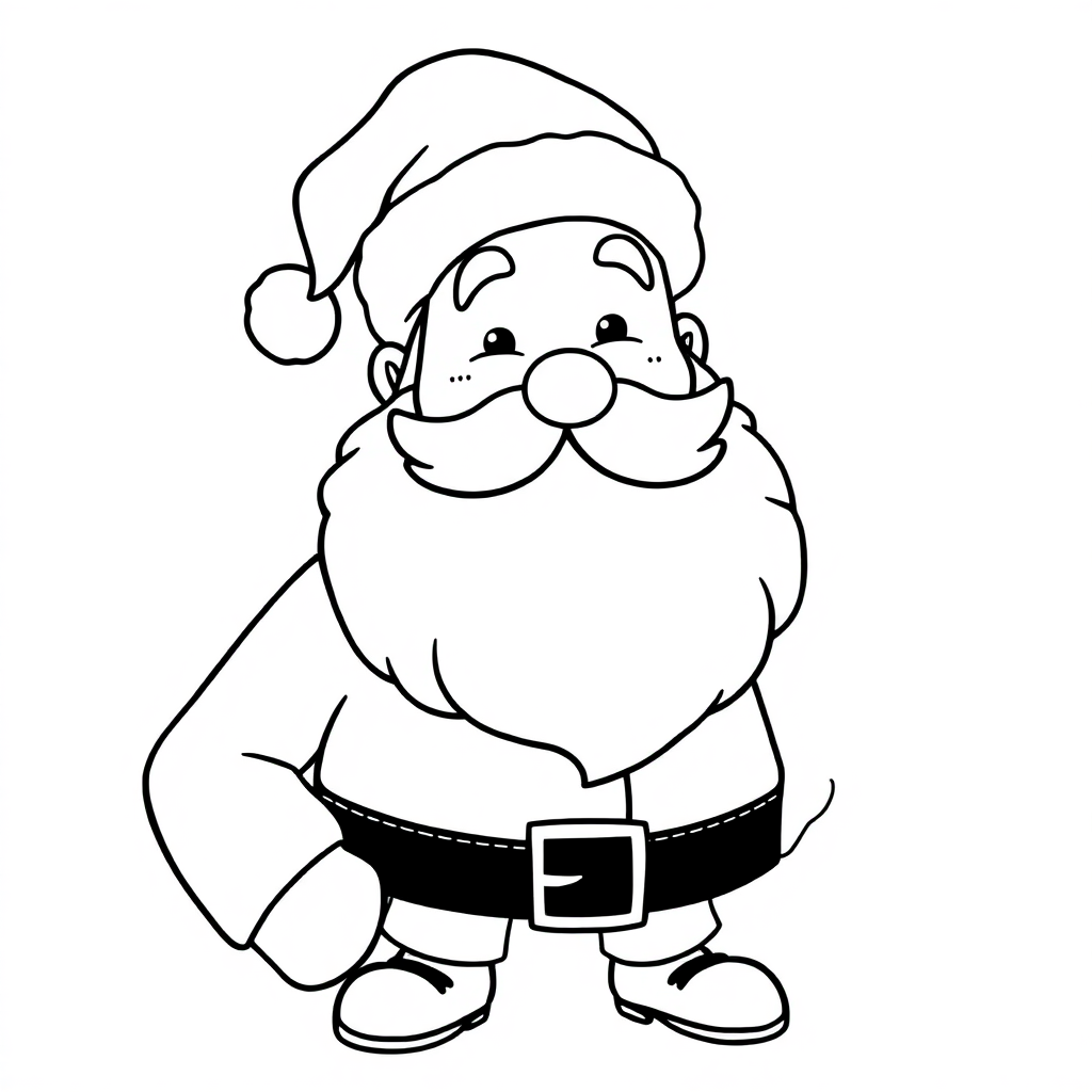 Detailed Santa Claus Coloring Page