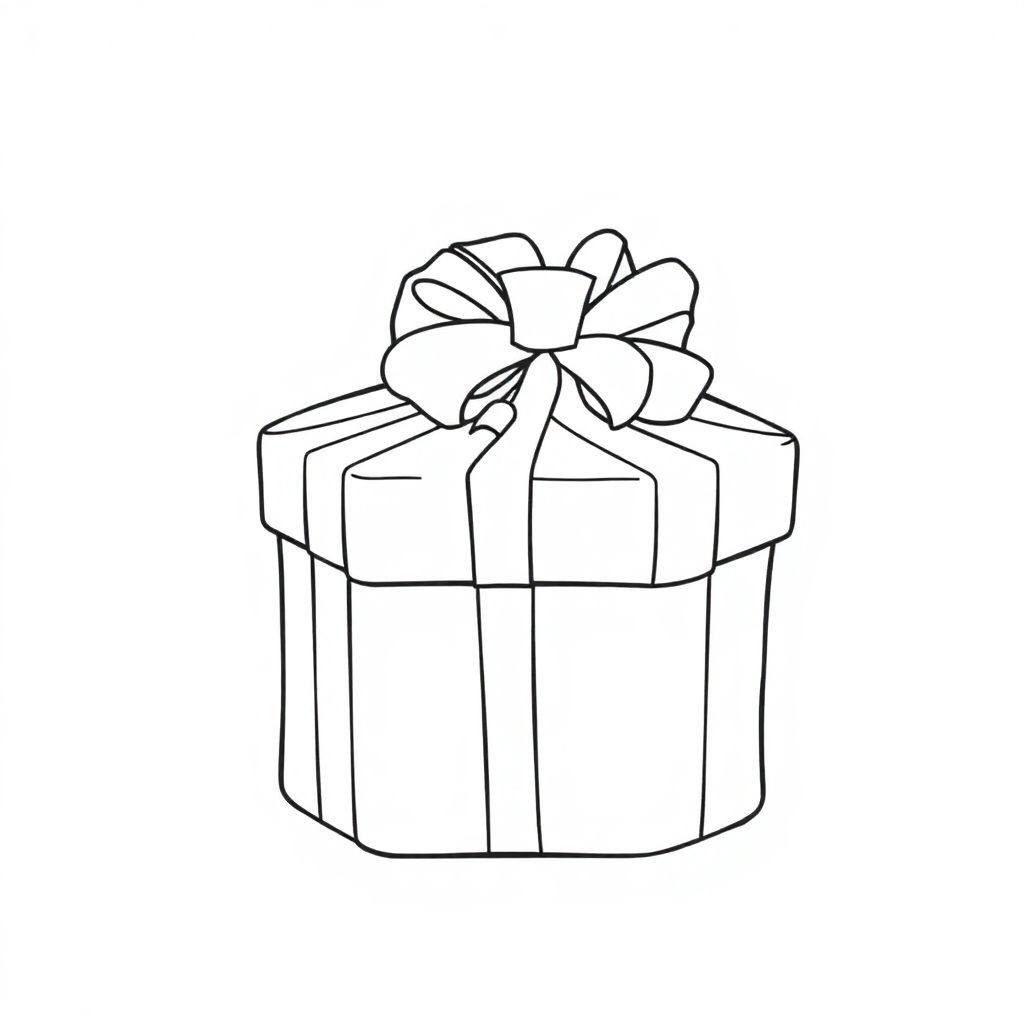 Detailed Wrapped Presents Coloring Page