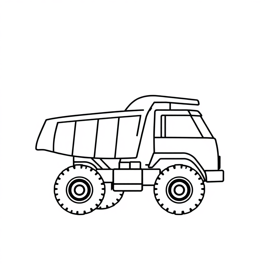 Dump Truck Coloring Page