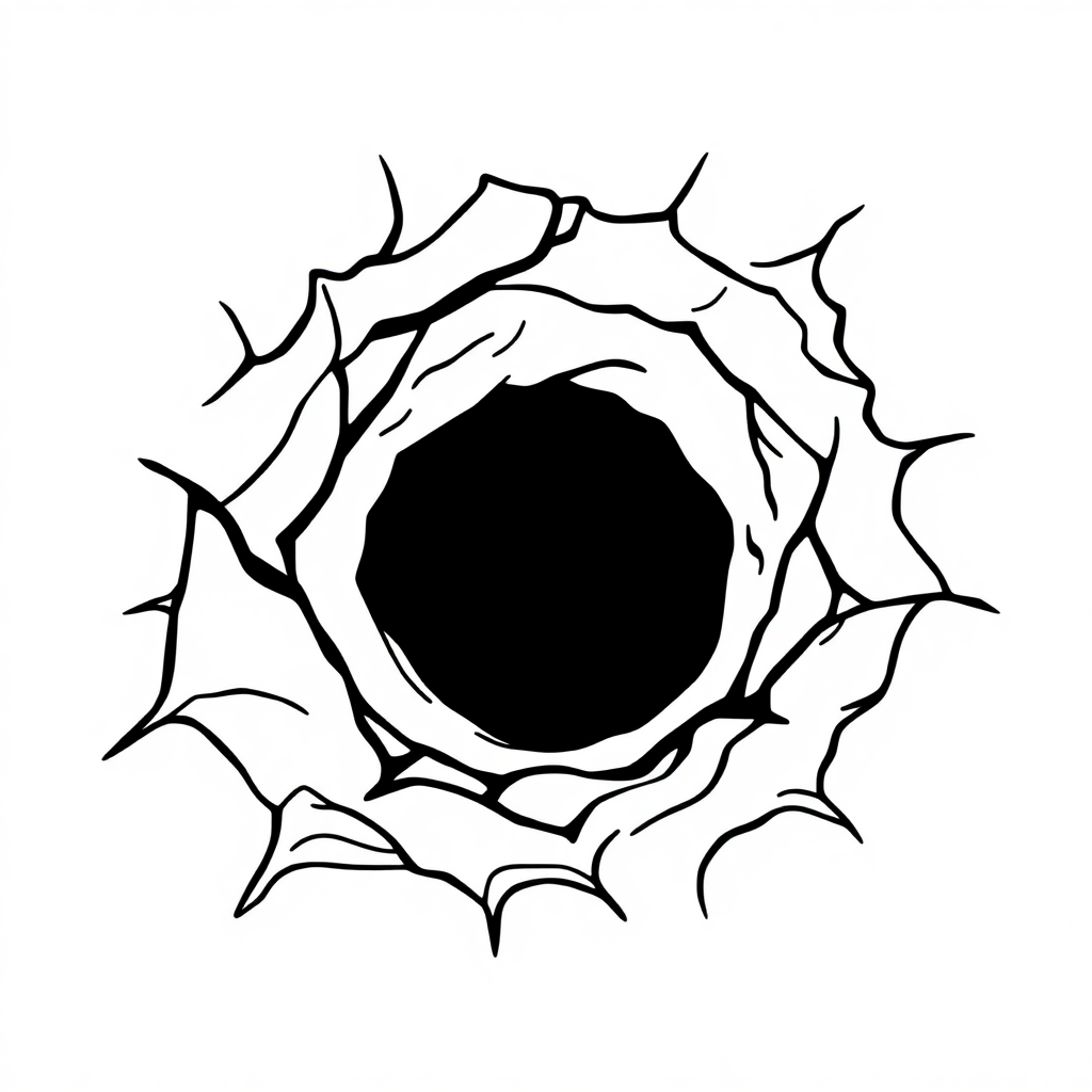 Fierce Black Hole Coloring Page