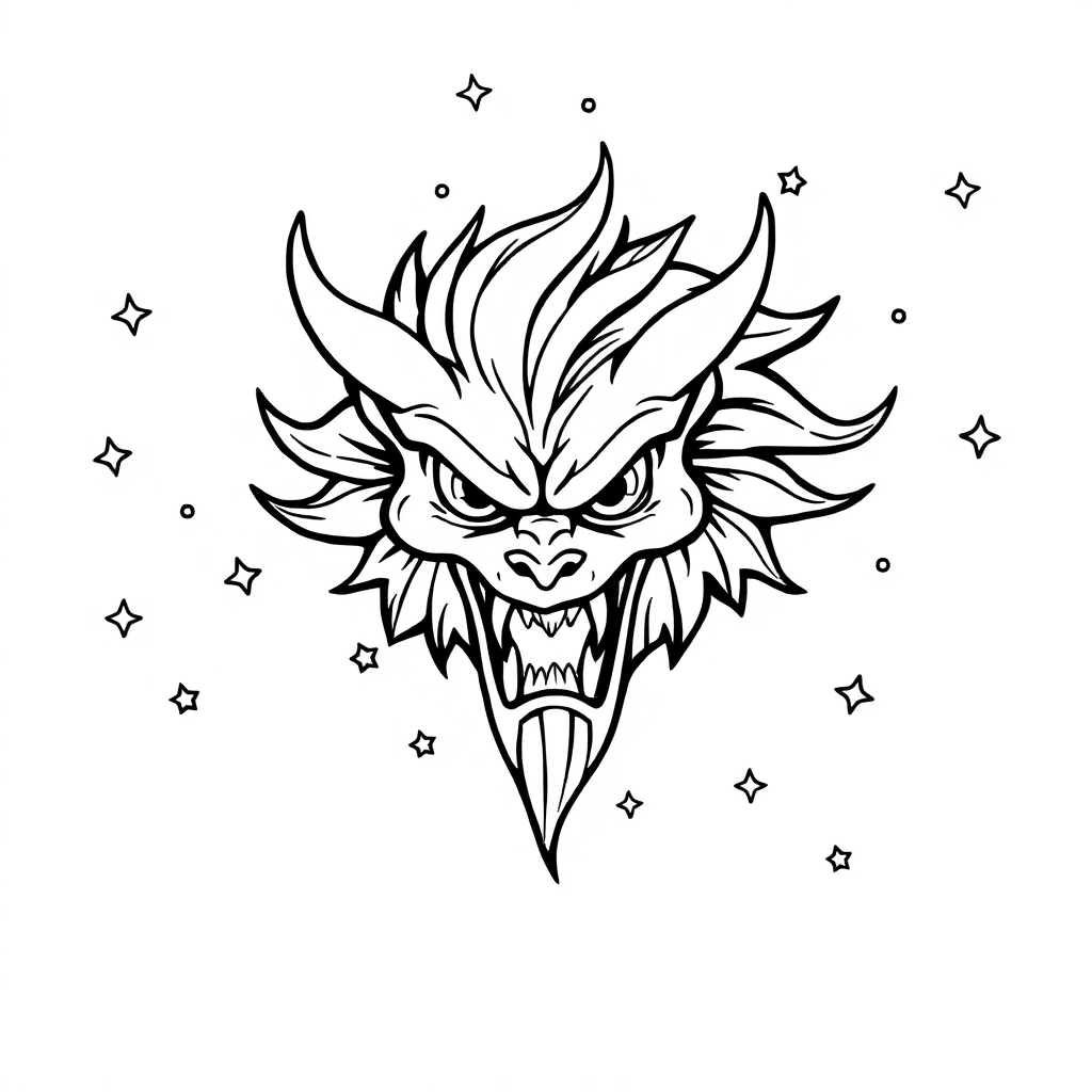 Fierce Constellation Pattern Coloring Page