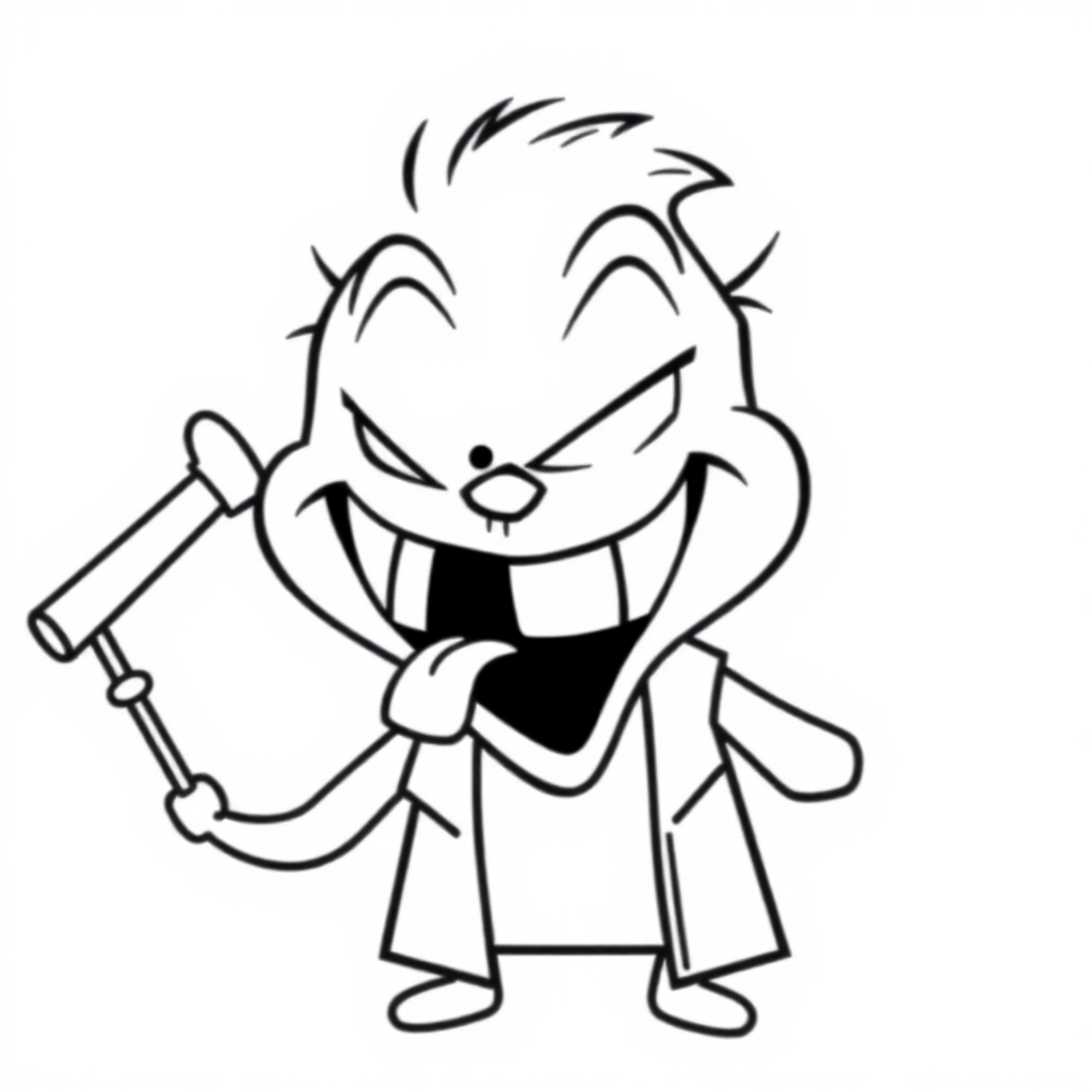 Fierce Dentist Coloring Page