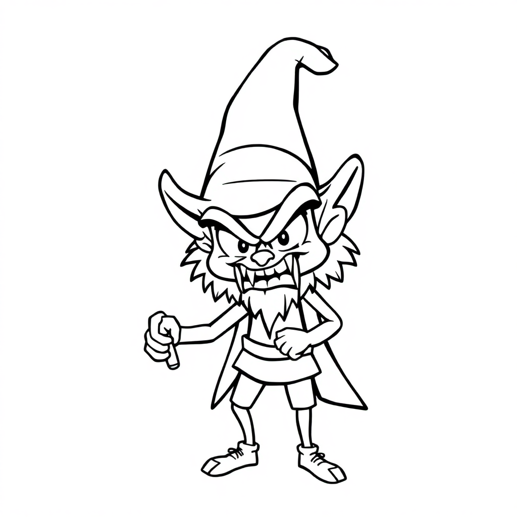 Fierce Magic Wand Coloring Page