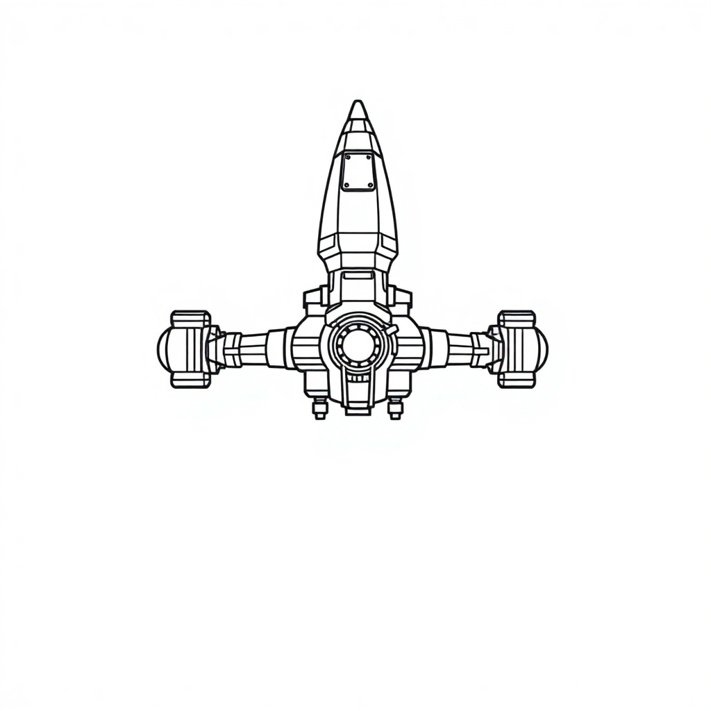 Fierce Space Station Coloring Page