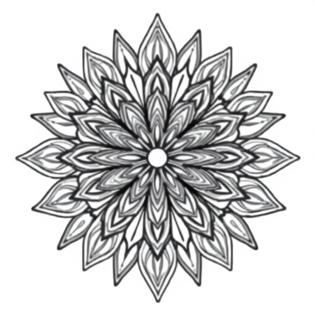 Flower Of Life Mandala Underwater Coloring Page