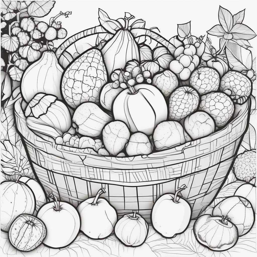 Fruit Basket Coloring Page