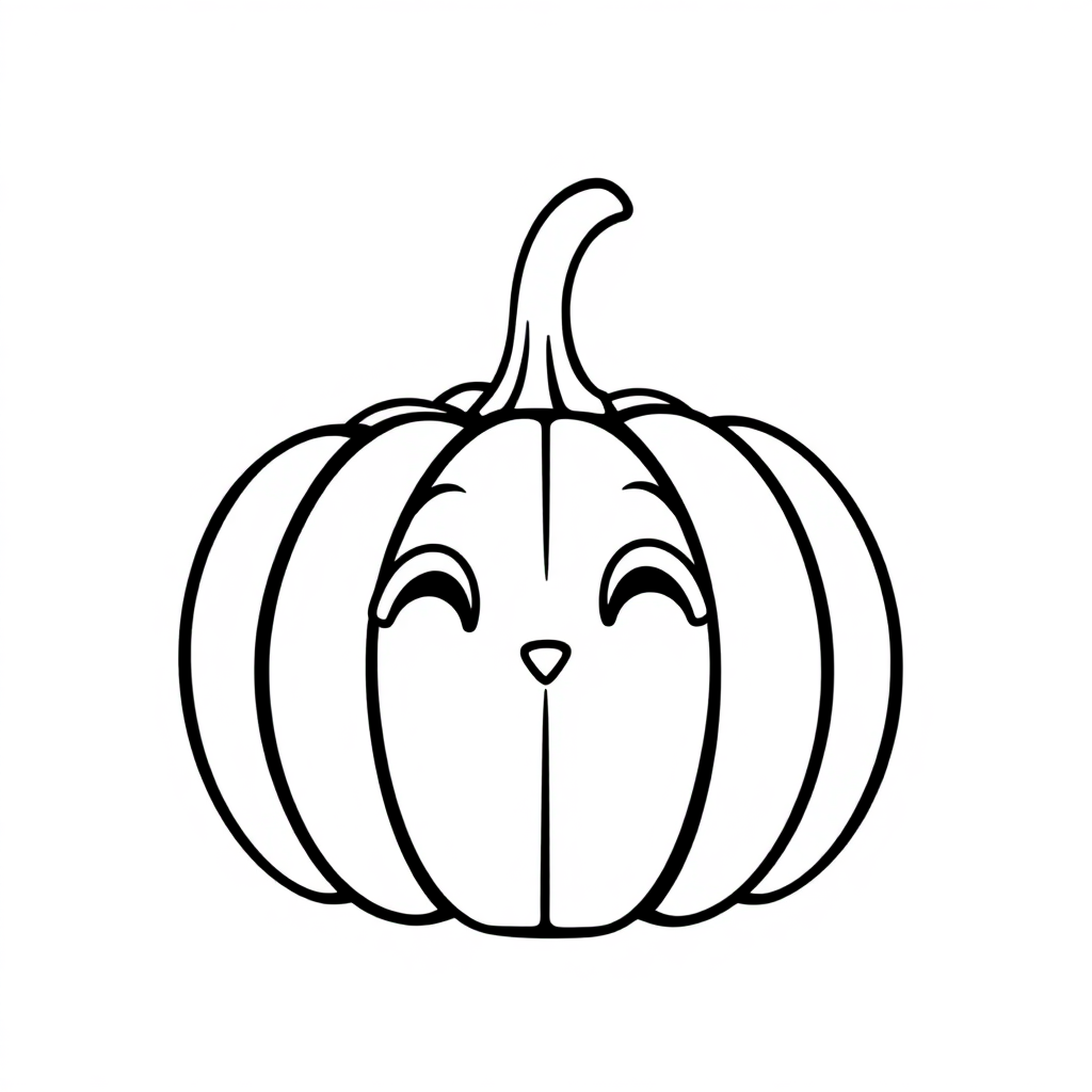 Funny Pumpkin Coloring Page