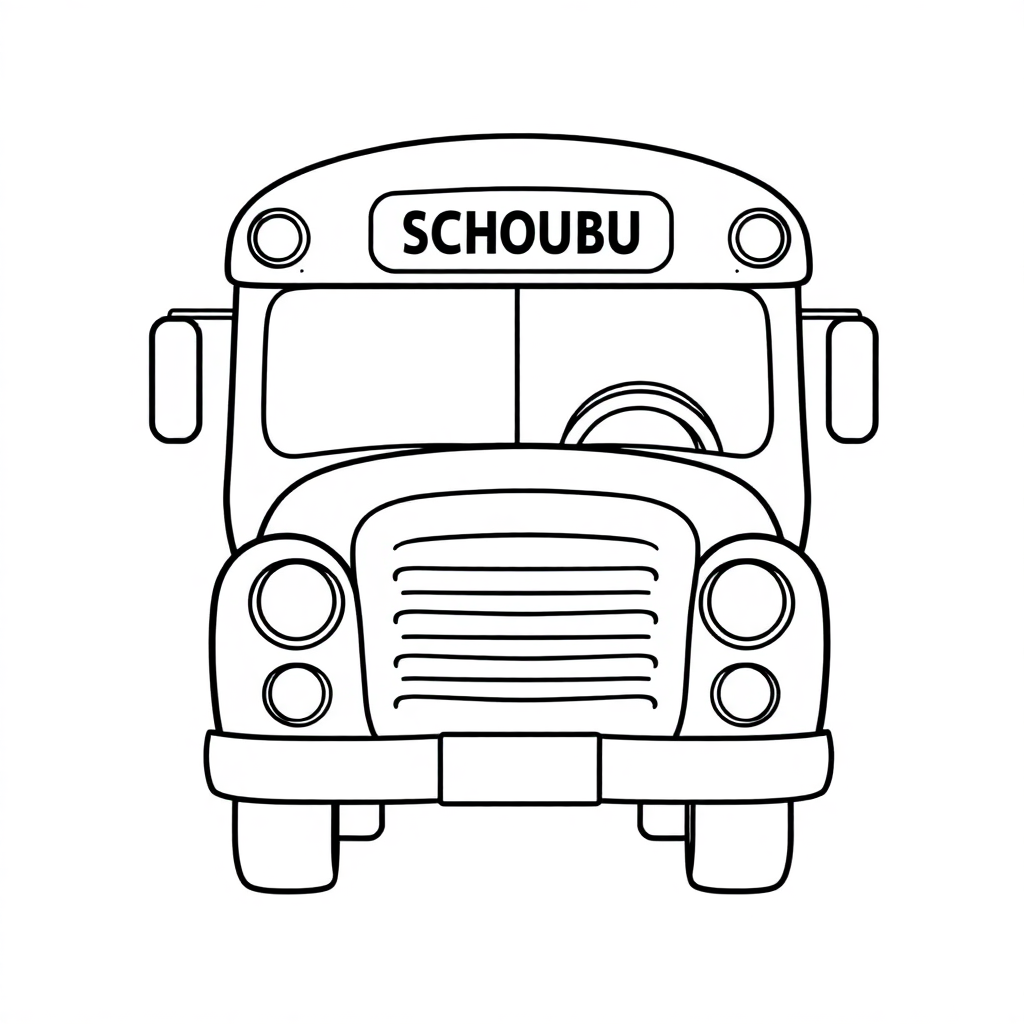 Funny School Bus Coloring Page
