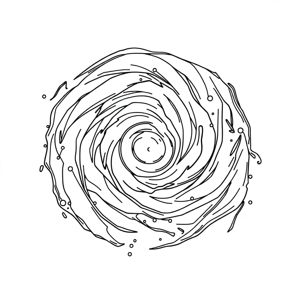 Galaxy Spiral Coloring Page
