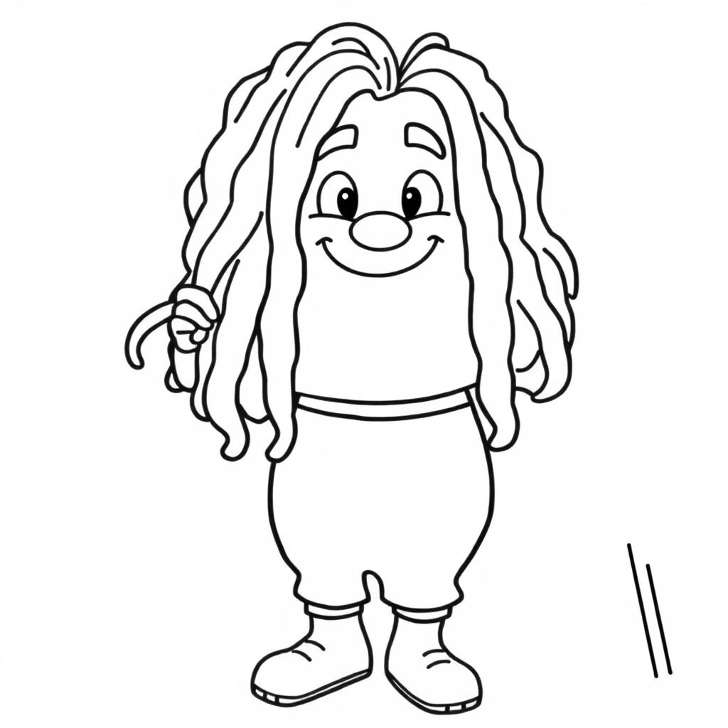 Giant Artist Painting Coloring Page