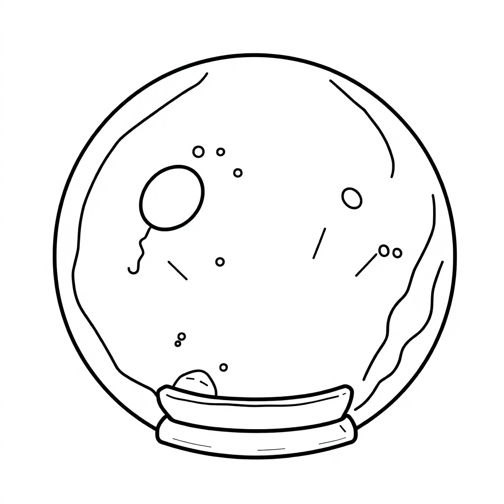Giant Crystal Ball Coloring Page