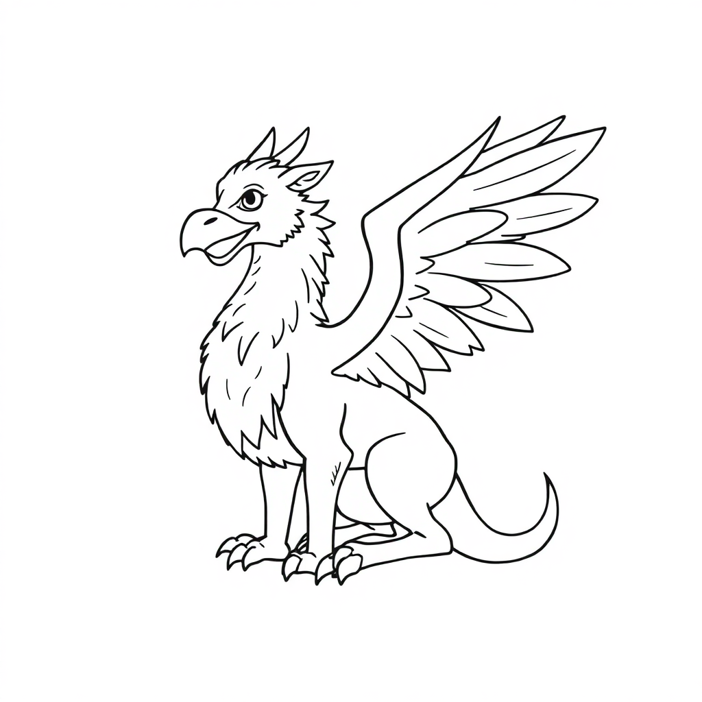 Giant Griffin Creature Coloring Page