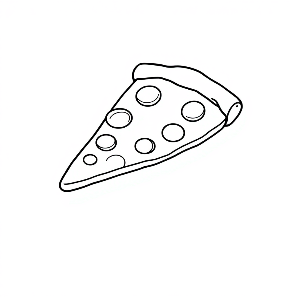 Giant Pizza Slice Coloring Page