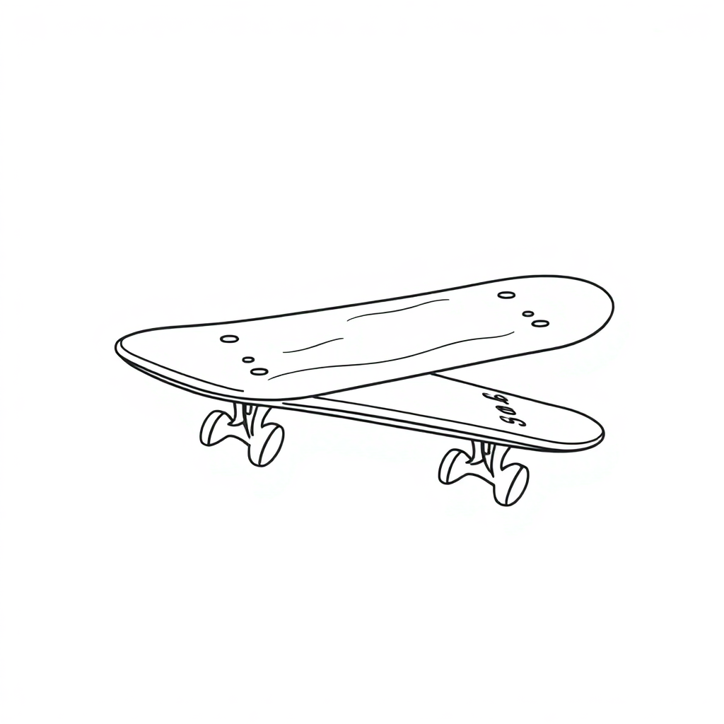 Giant Skateboard Coloring Page