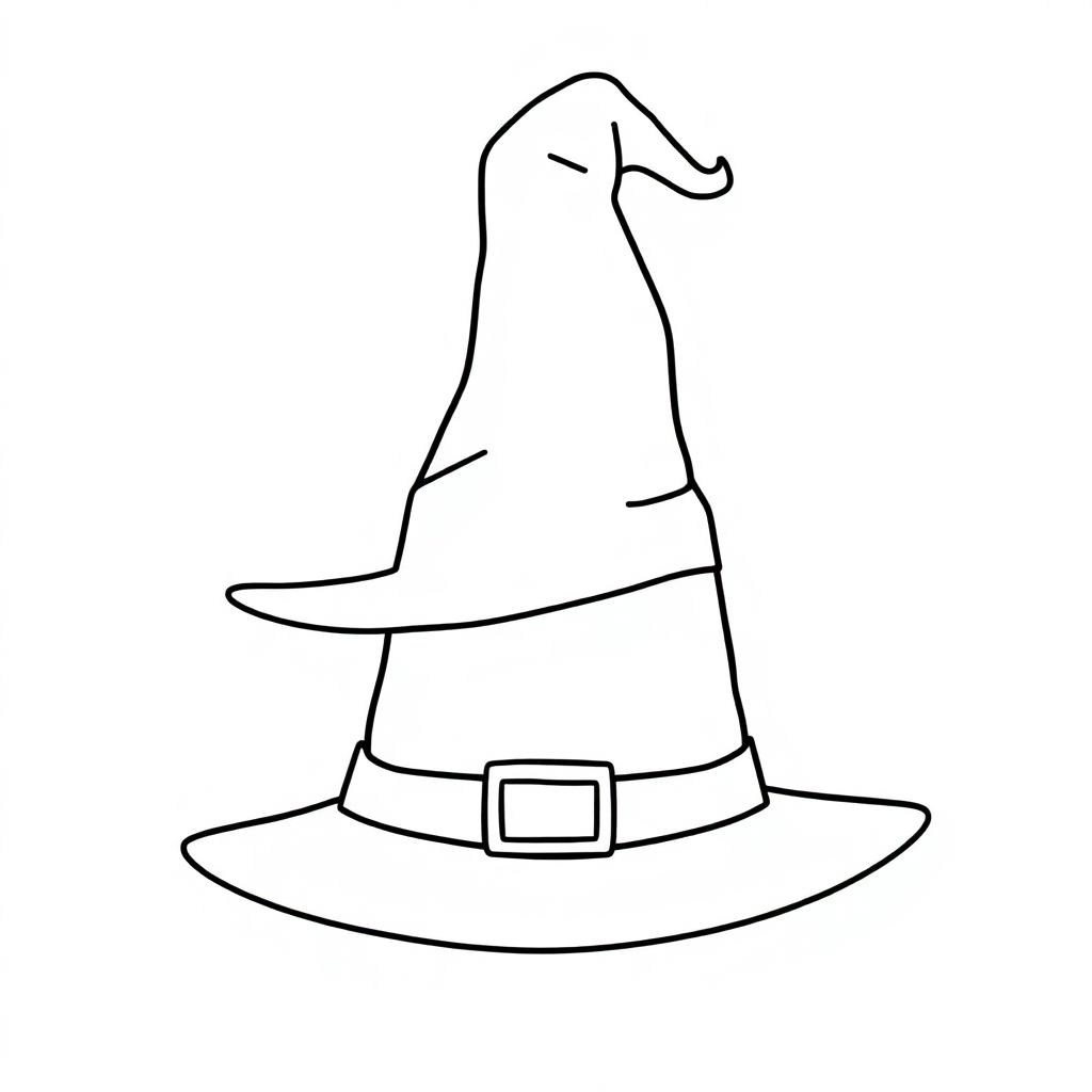 Giant Witch Hat Coloring Page