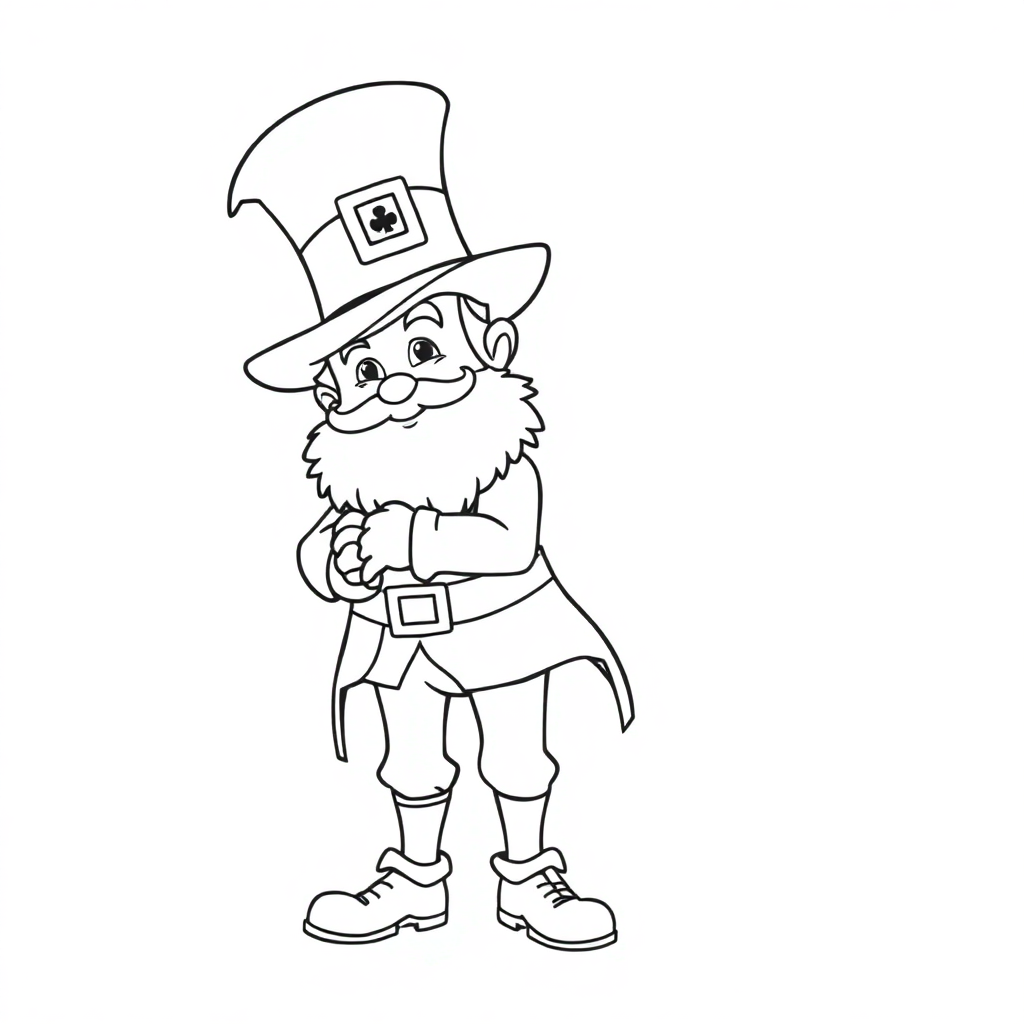 Graceful Leprechaun Coloring Page
