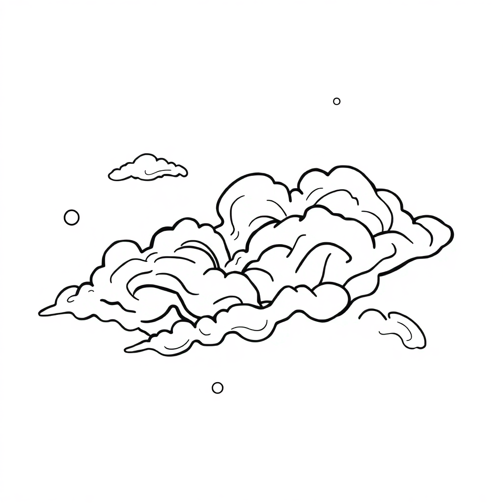 Graceful Nebula Clouds Coloring Page