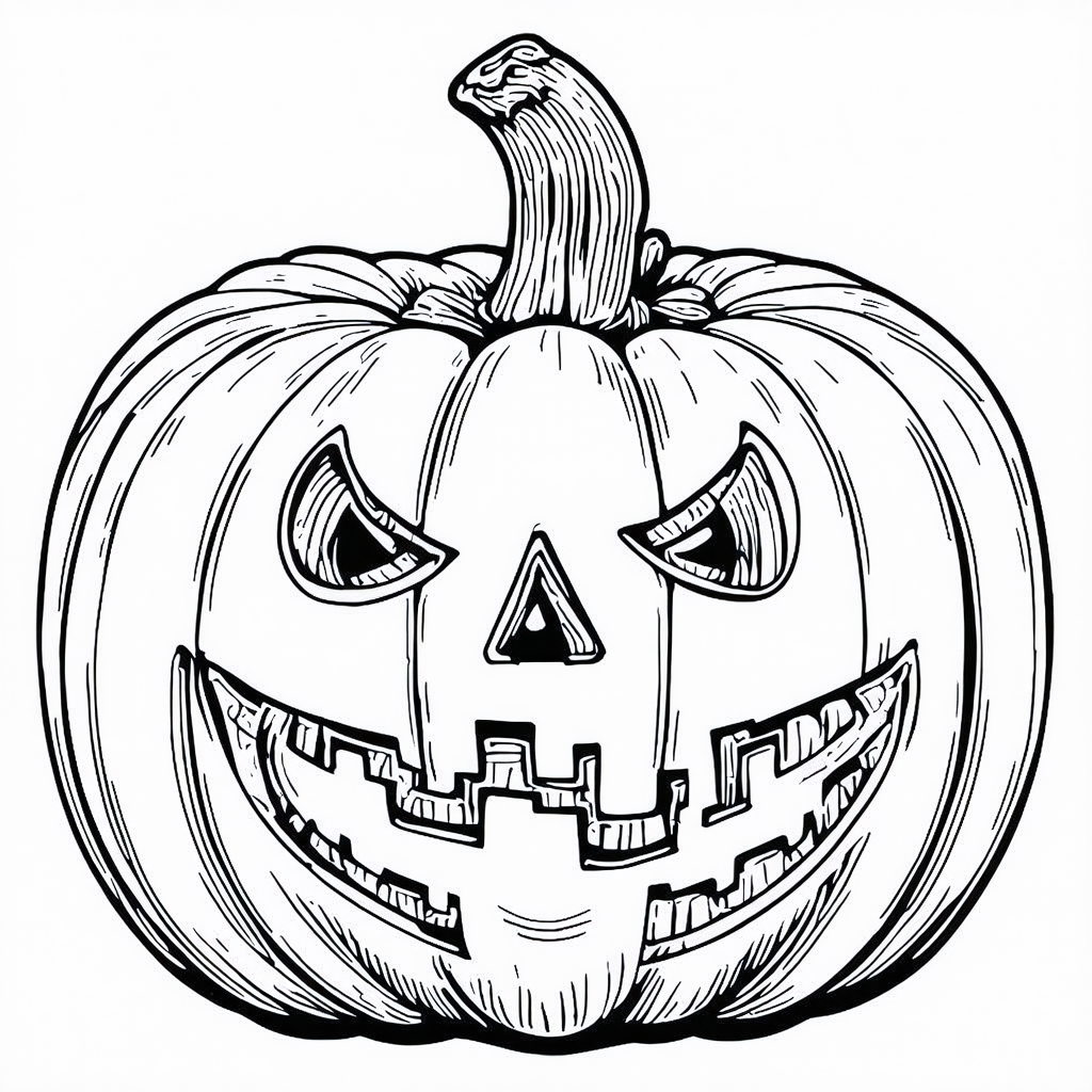Halloween Pumpkin Coloring Page